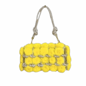 Lulitha Faux Fur Crystal Mini Handbag